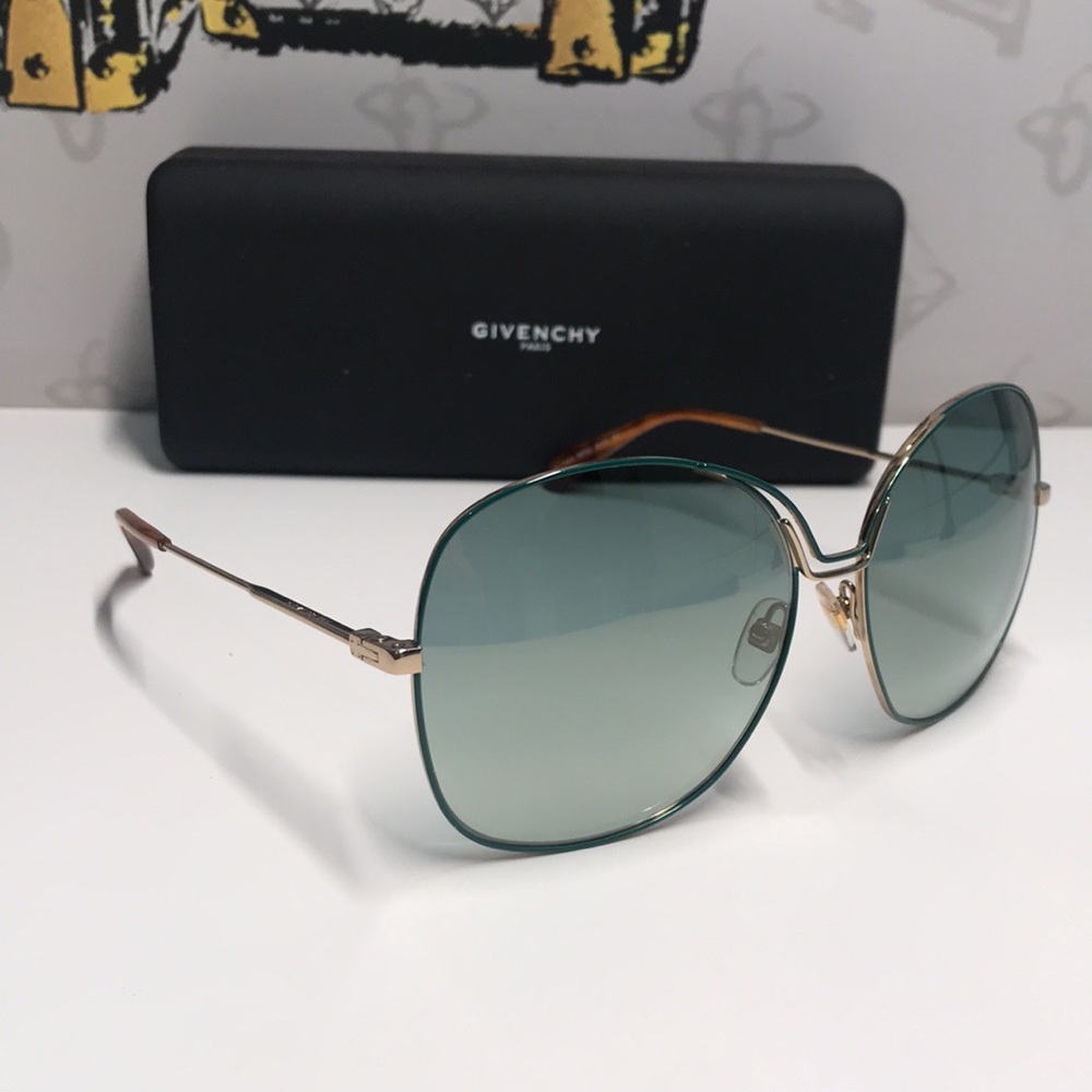 New Authentic Givenchy GV7144/S PEF/EZ Sunglasses – Green/Gold Gradient - Picture 3 of 15